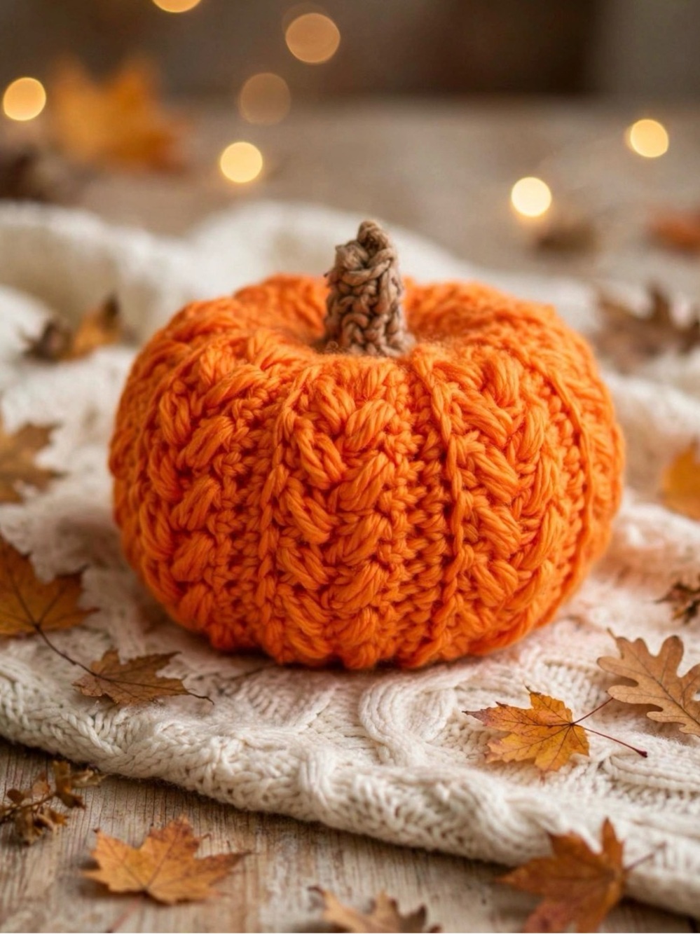Handcrafted 3.5x5 inches Orange crochet Pumpkin Home Accent - Brand